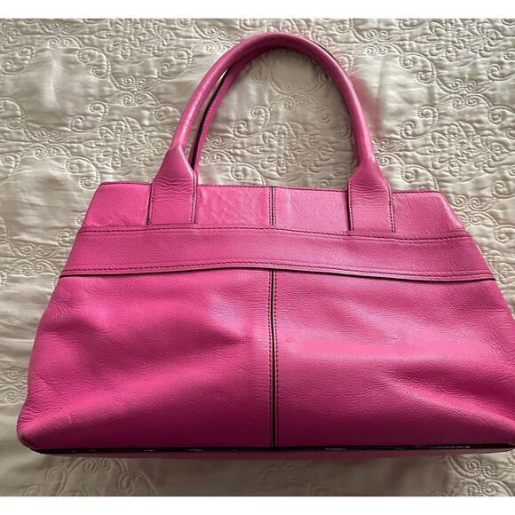 KATE SPADE New York Geniun Leather Pink Fuchsia Bow Satchel Handbag - Picture 2 of 14
